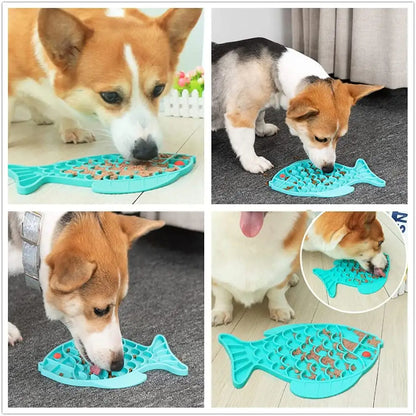 Silicone Lick Mat For Pet Dog Anti Gulping Choking Feeder