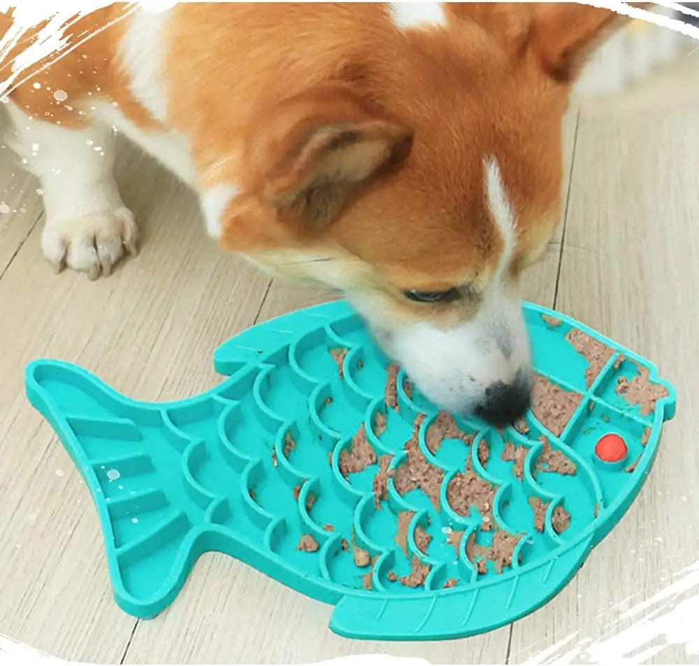 Silicone Lick Mat For Pet Dog Anti Gulping Choking Feeder