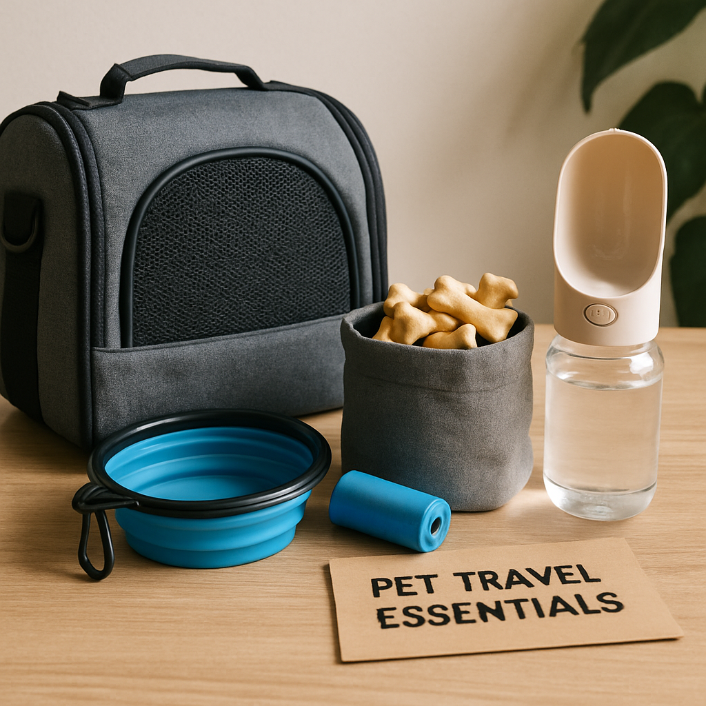 Pet air travel 2025 guide showing a pet in a comfortable carrier with a checklist of airline pet travel requirements, safe pet air travel tips, and preparation for flying with pets.